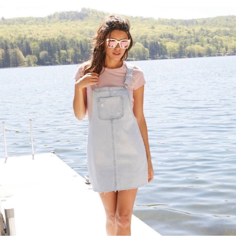 NWT Wild Fable Denim Pinafore Dress